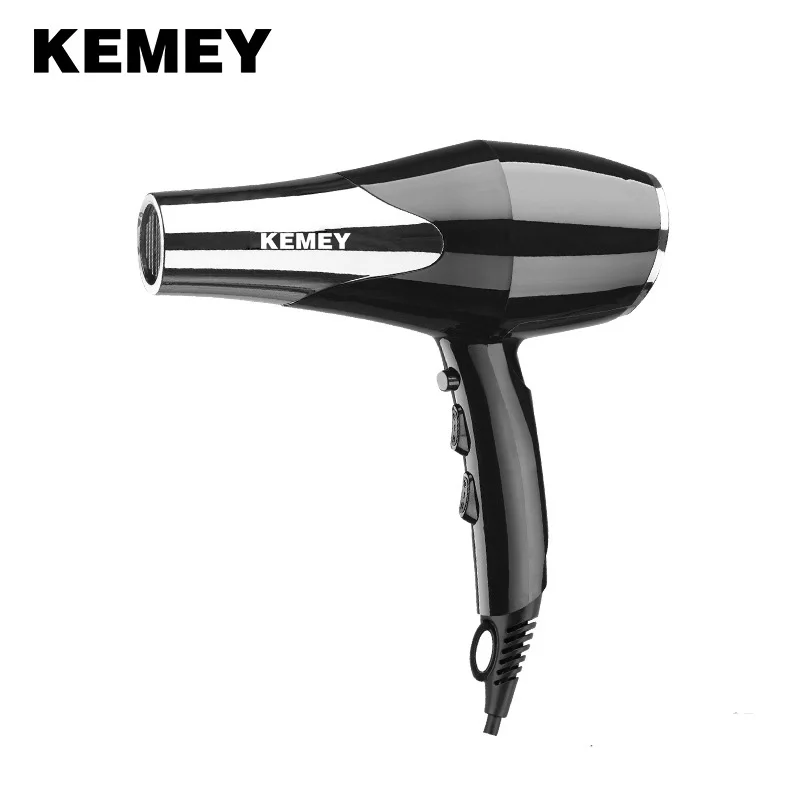 Kemei 3000 Watt Pro-Haartrockner in voller Größe, professioneller Salon-Föhn mit Konzentratordüstenaufsätzen, 3 Geschwindigkeiten, schnell trocknend