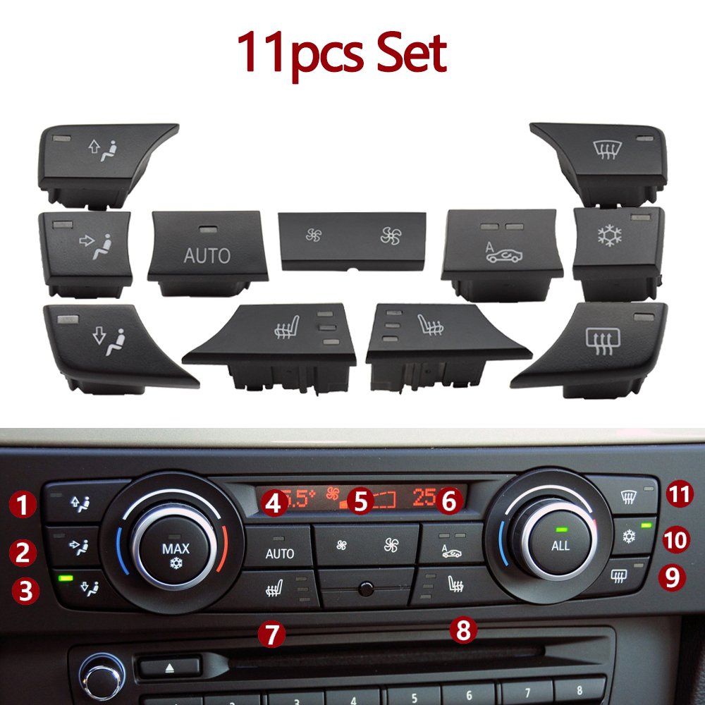 Botón de CA de Control de ventilación de aire acondicionado para salpicadero de coche, para BMW 1 3 X1 X3 Series E81 E82 E87 E88 E84 E90 E91 E92 E93 F25
