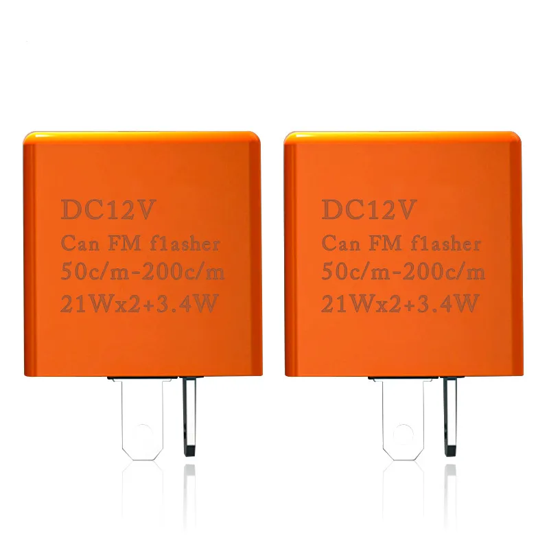 2-poliges elektronisches Blinkrelais für Motorräder, 12 V Geschwindigkeit, einstellbar von Blinker, quadratisch, blinkende Anzeige, Relais