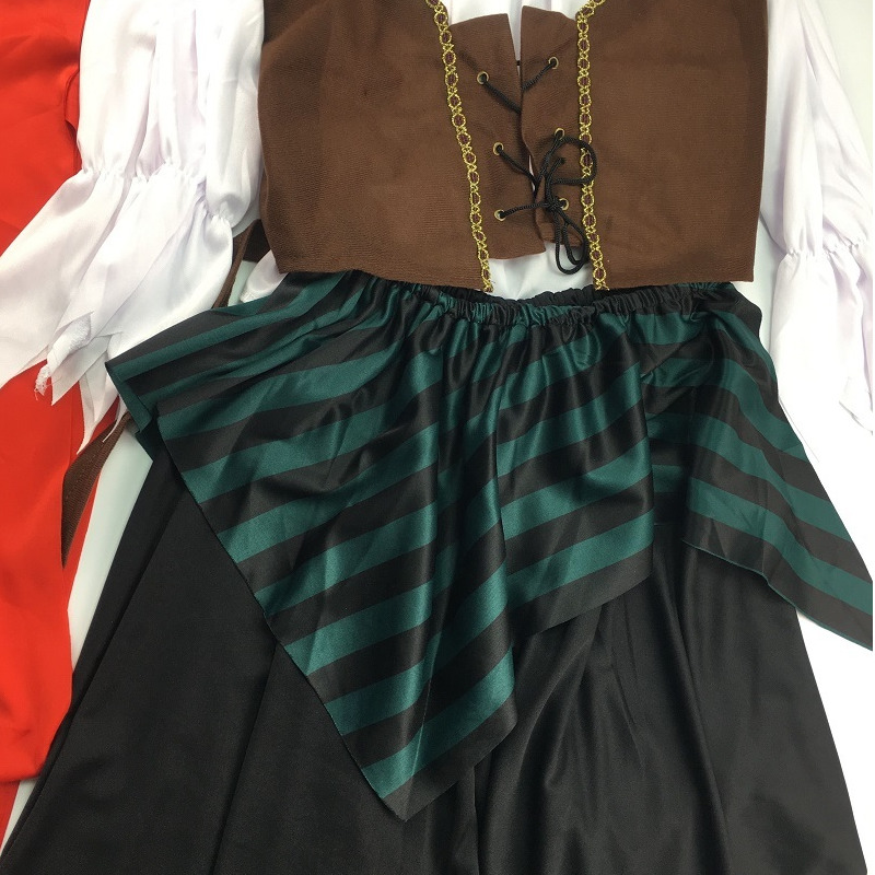 Trajes de pirata para mulheres homens adultos halloween masculino capitão jack sparrow traje piratas do caribe cosplay conjunto de roupas