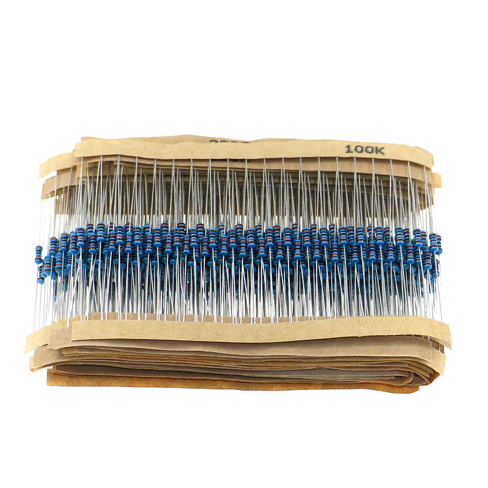 600 шт., 30 номиналов x 20 шт., 1/4 Вт, металлопленочный резистор, набор в ассортименте, 1%, 0,25 Вт, посылка электронных компонентов