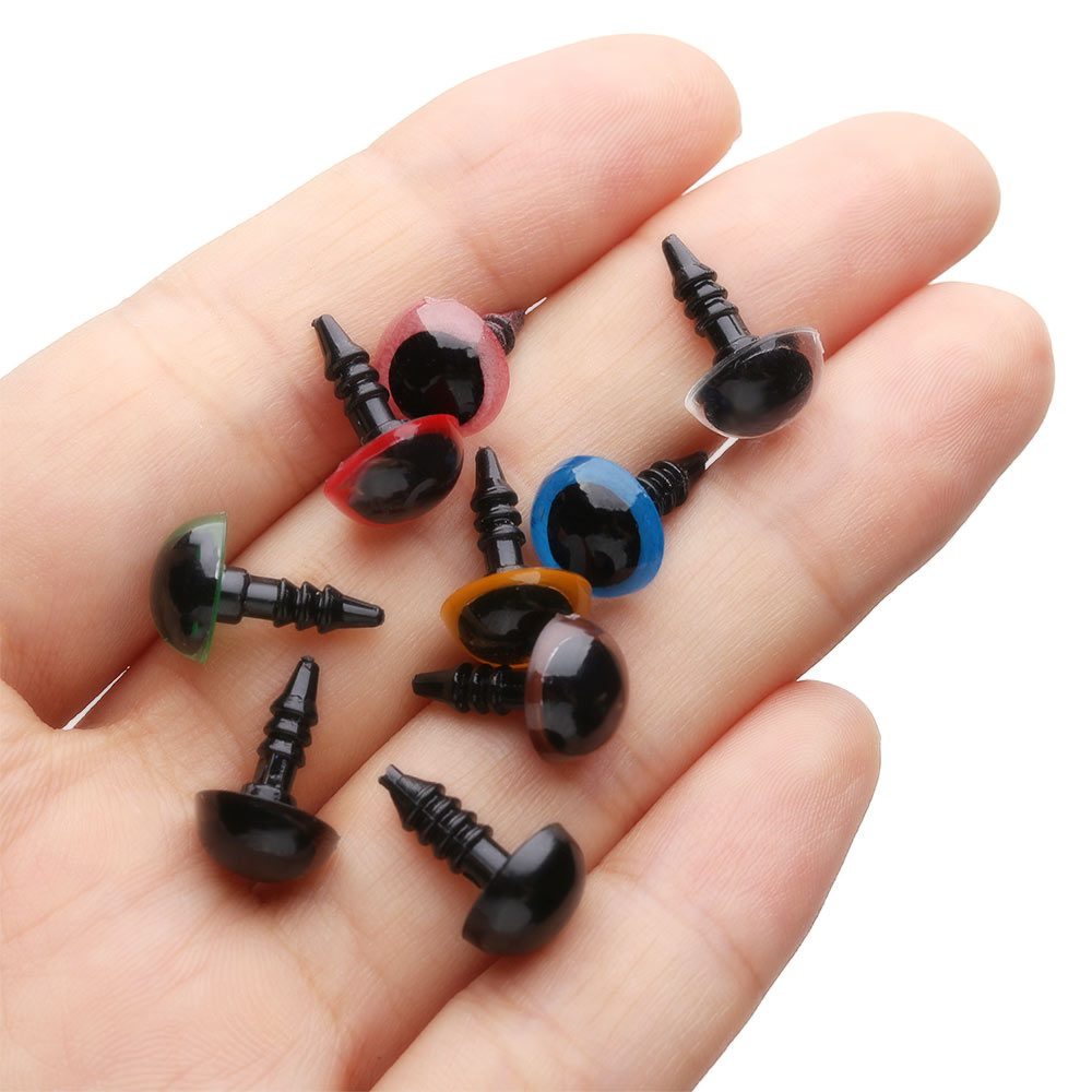20 Chiếc/8/10/12/14 Mm Búp Bê Con Rối An Toàn Mắt Đồ Chơi Mắt Phối Màu Thủ Công Động Vật gấu Bông Đồ Chơi Nhồi Bông Với Máy Giặt Phụ Kiện