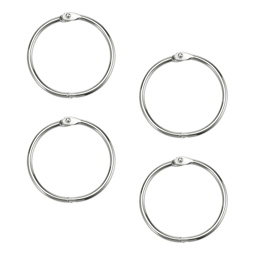 100Pcs Lose-Blatt Binde Ringe DIY Öffnen Binde Hoops Bindung Ringe (Innen Durchmesser 25mm Außen Durchmesser 30mm)