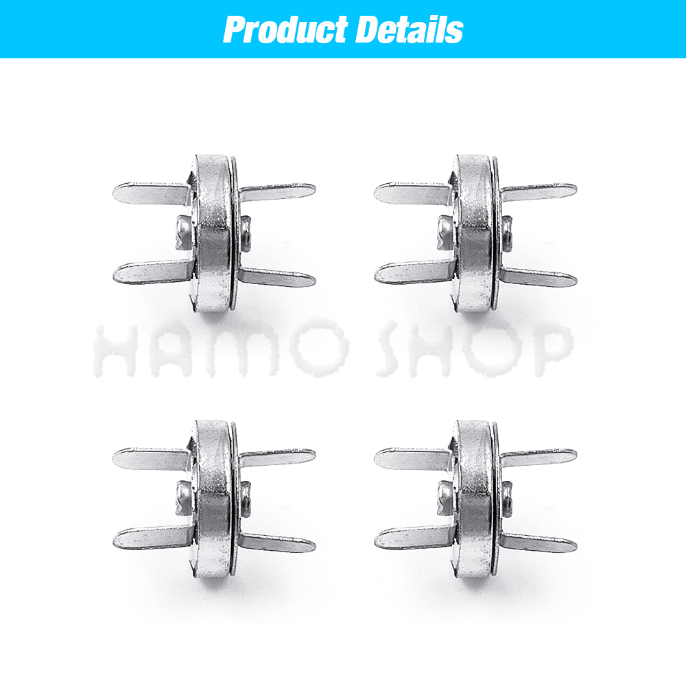 10 Bộ/lô Từ Snap Ốc Vít Móc Cài Nút Túi Ví Cầm Ví Thủ Công Túi Phần Phụ Kiện Hấp Phụ Khóa 14Mm 18Mm