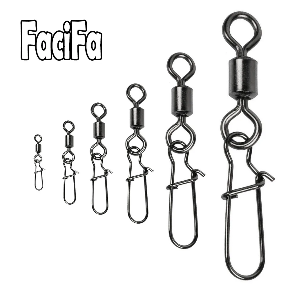 Conector de pesca giratorio de rodamiento de 20 piezas, gancho de señuelo de pesca de acero inoxidable, accesorios, aparejos