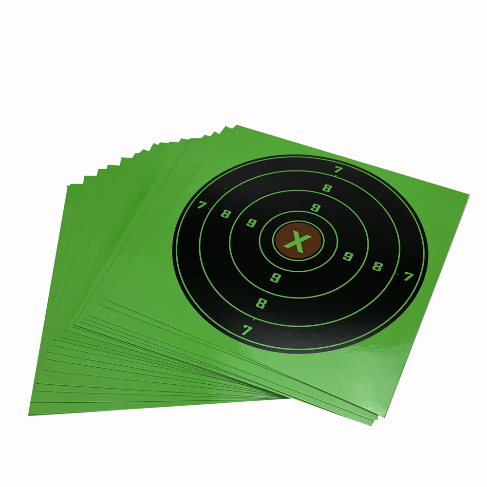 20 Pcs 14*14cm /17*17cm Cardboard Splatter & Reactive Paper Target Can be Match with Pellet Trap