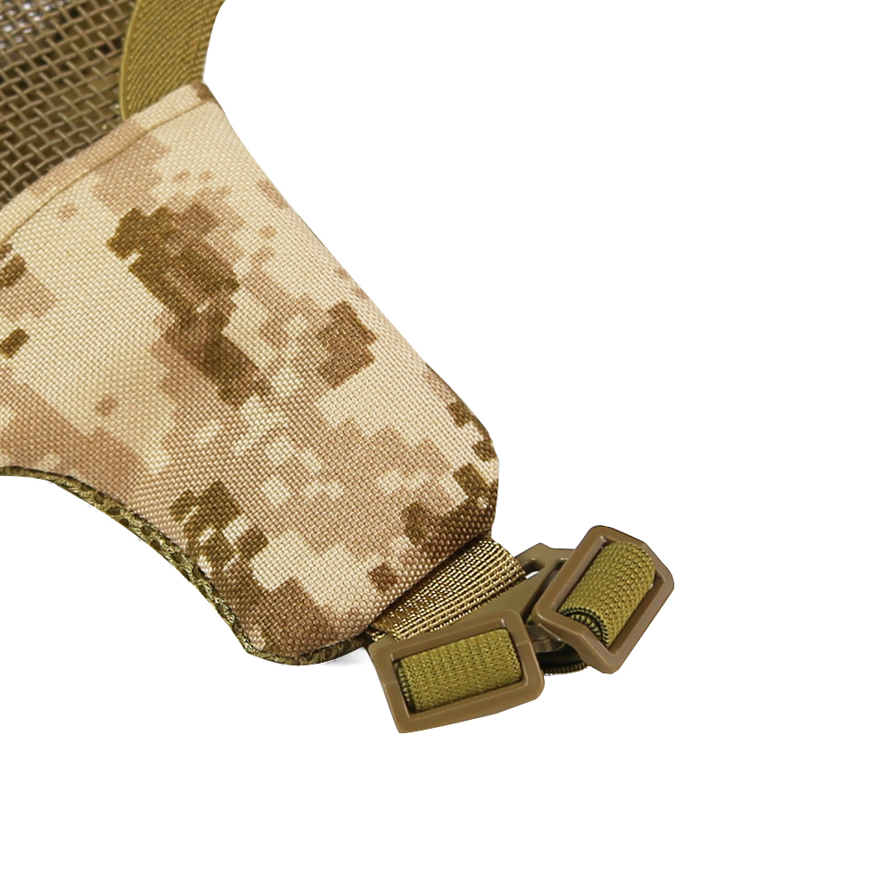 MASQUE tactique en maille d'acier, adaptée au casque rapide, chasse, tir, demi-masques militaires