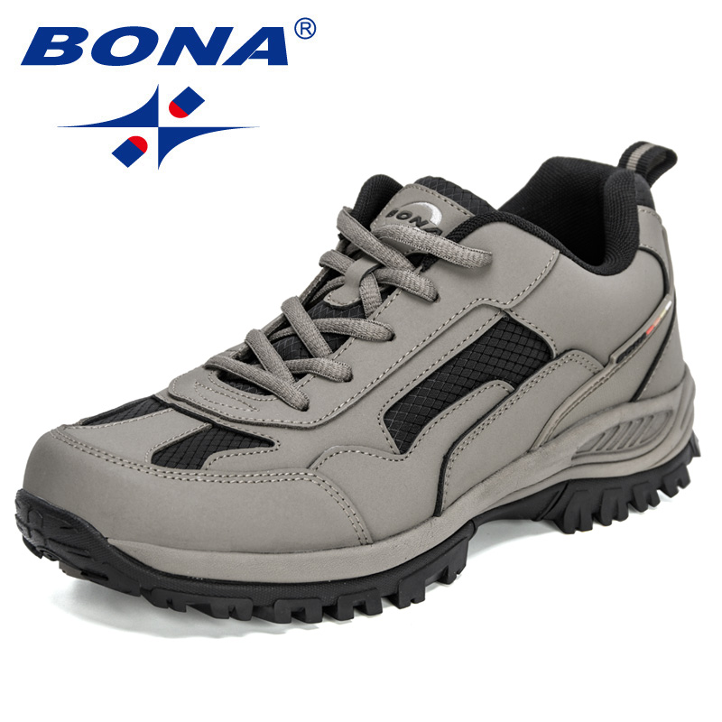 BONA นักออกแบบใหม่ลื่นสวมใส่ Breathable เดินป่ารองเท้าผู้ชายกลางแจ้งคุณภาพสูง Jogging เดินรองเท้า Mansculino