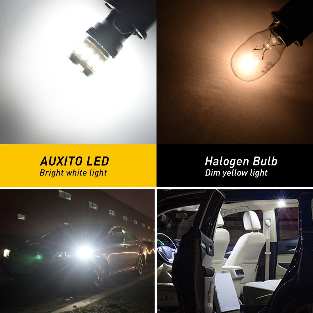 2x W5W LED T10 หลอดไฟ LED CANbus 4014 3020 SMD สําหรับตําแหน่งที่จอดรถไฟภายในแผนที่โดมไฟ 12V สีขาวโคมไฟอัตโนมัติ 6500K