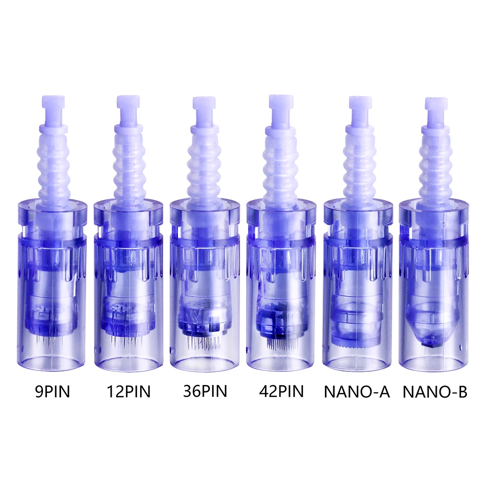 10 Chiếc 20 Chiếc 50 Chiếc Kim Hộp 12/24/36/42 Chân Cho Chuyên Nghiệp Microneedling Derma Bút A6 dụng Cụ Chăm Sóc Da
