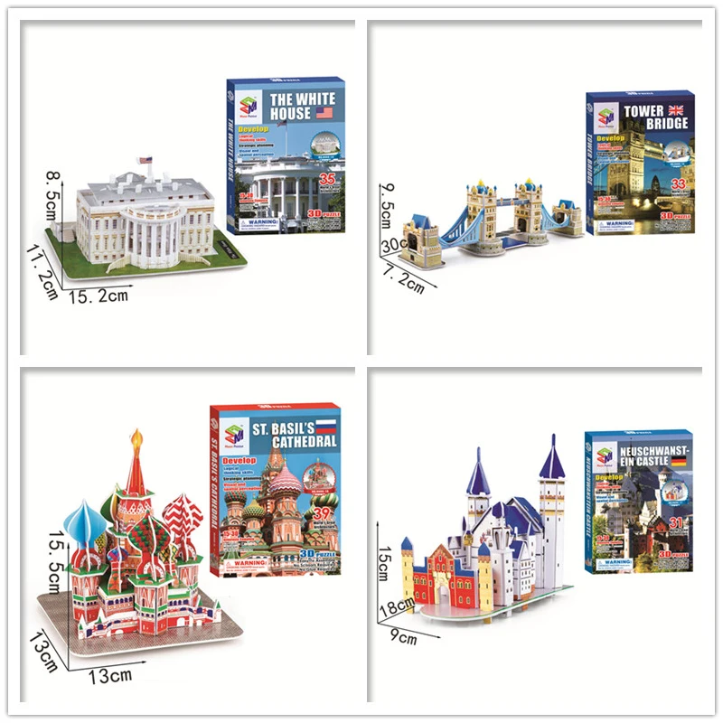 40 Phong Cách Nổi Tiếng Thế Giới Kiến Trúc Xây Dựng 3D Xếp Hình Mô Hình Xây Dựng 3D Ghép Đồ Chơi Cho Trẻ Em Quà Tặng Giáng Sinh