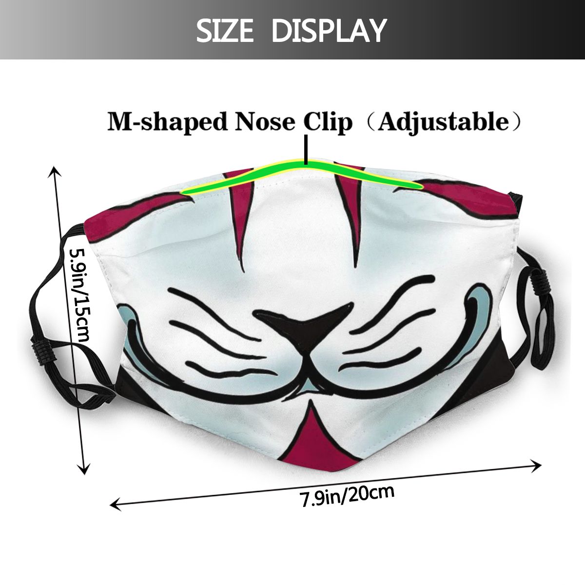 Oni Japan Samurai Dämon Tuch Masken Japanischen Folklore Ninja Schwarz Ops Gesicht Gesicht Maske Mund Abdeckung Mit Filter Gesichts Schutz