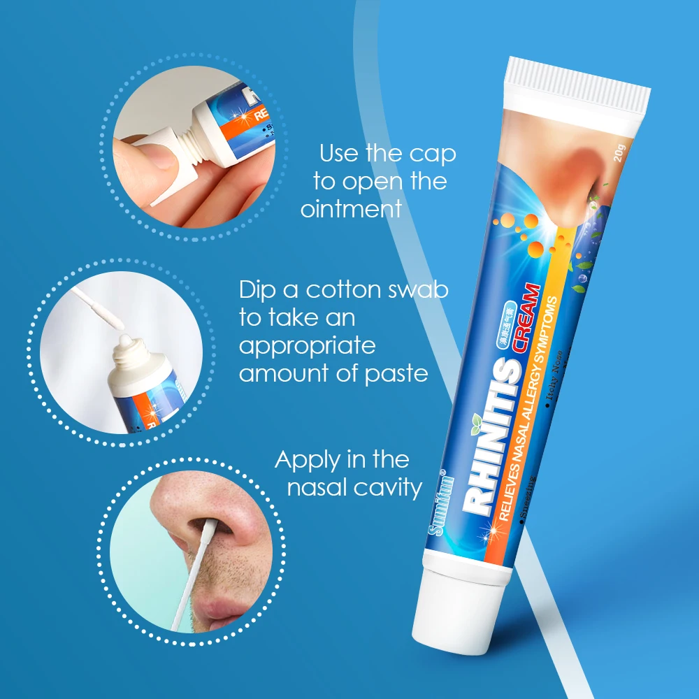 Sumifun Viêm Mũi Thảo Dược Xông Viêm Xoang Mạn Tính Kem Viêm Mũi Dị Ứng Xịt Nghẹt Mũi Làm Mát Y Tế 20G