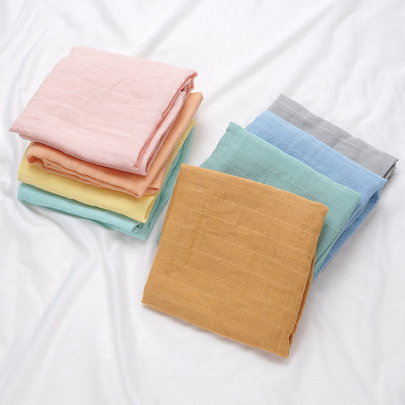60*60 cm 70% Bambù 30% Cotone Coperta per bambini Mussola Swaddle Coperta per neonati Avvolgere Panni per ruttini Asciugamano Bavaglino per bambini Buono per bambini