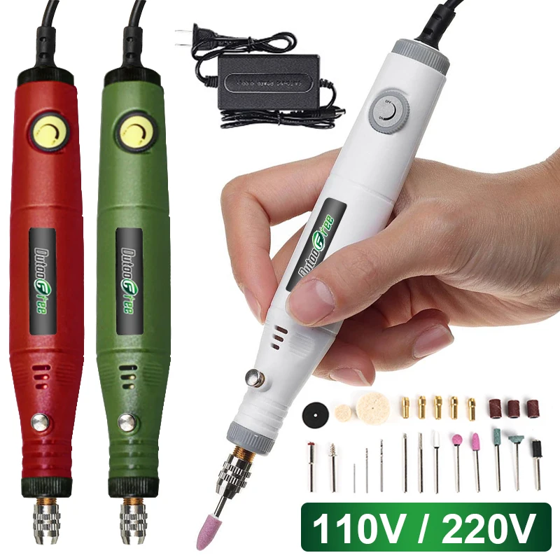 110V/220V Tốc Độ Biến Đổi Bút Khắc Khoan Điện Mini Dremel Máy Xay Quay Dụng Cụ Điện Mini Bộ Máy Khoan bộ 18V