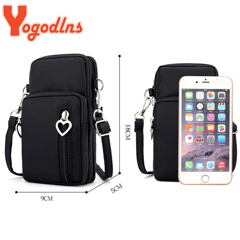 Borse a tracolla per donna Borsa piccola casual multifunzione in nylon impermeabile Custodia per cellulare Borsa a tracolla Borsa sportiva
