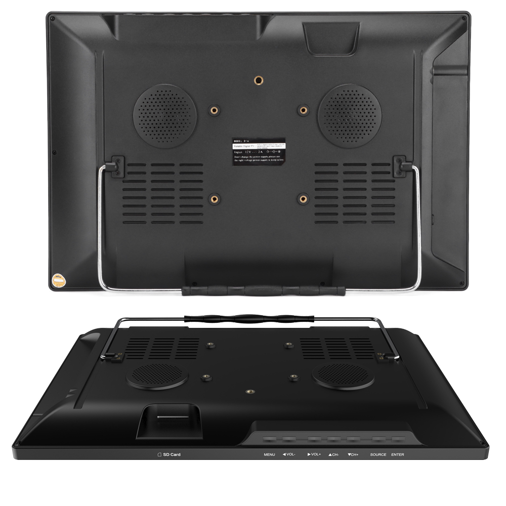 Rechargeable LEADSTAR D16 15.4 Inch Portable Mini Digital TV Support DVB-T2 ISDBT ATSC Hevc H265 10Bit Code Car Kitchen TV