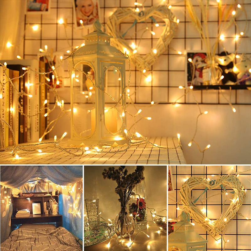 Gorąca sprzedaż 1,5 m/3 m/6 m/7,5 m/10 m Lampki choinkowe Wodoodporna bateria Led String Lights Dekoracje świąteczne dla domu