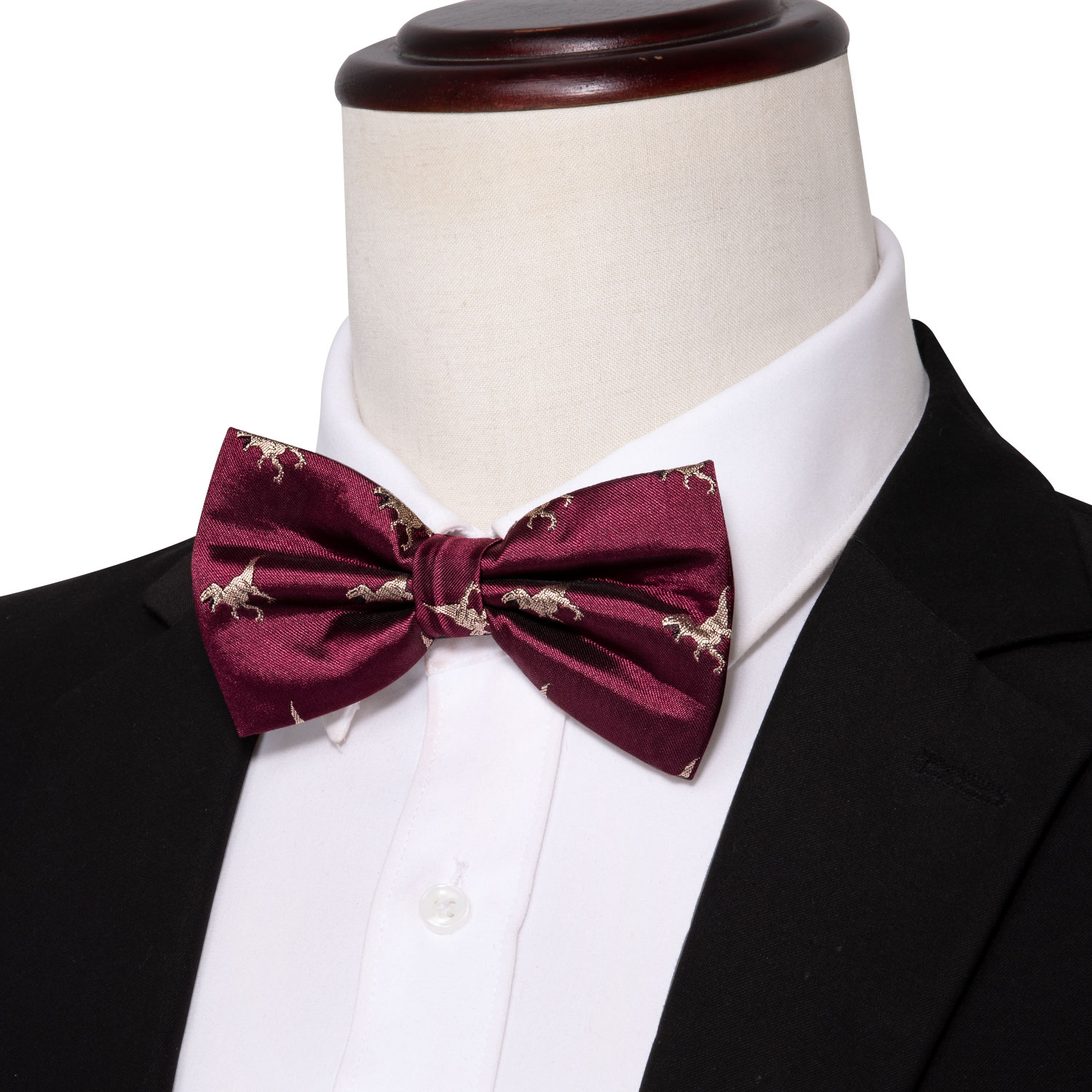 Nam Khủng Long Cummerbund Lụa Đỏ Bowtie Khăn Tay Dây Set Áo Nơ Dây Thắt Lưng Cho Nam Tuxedo Phù Hợp Với Barry. Vương YF-1008