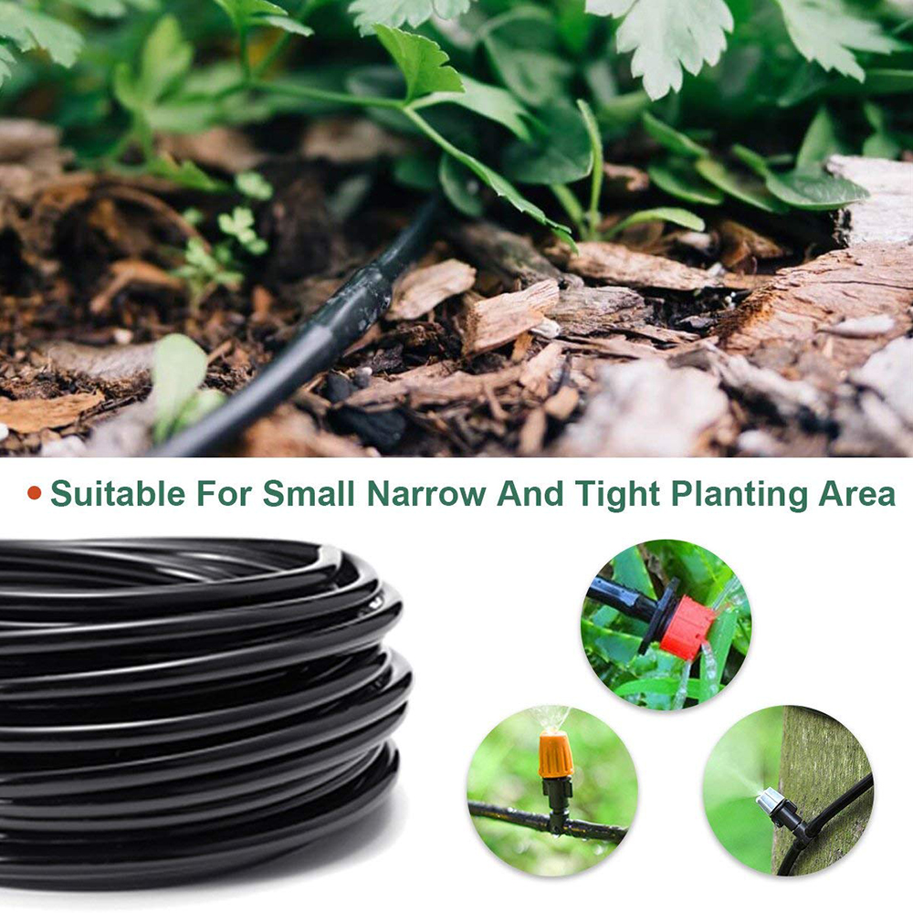 Tubo per irrigazione da giardino Tubo da 4/7mm Tubo per microirrigazione in PVC Tubo da 1/4 '' Sistema di irrigazione a goccia Tubo per irrigazione per serra Bonsai