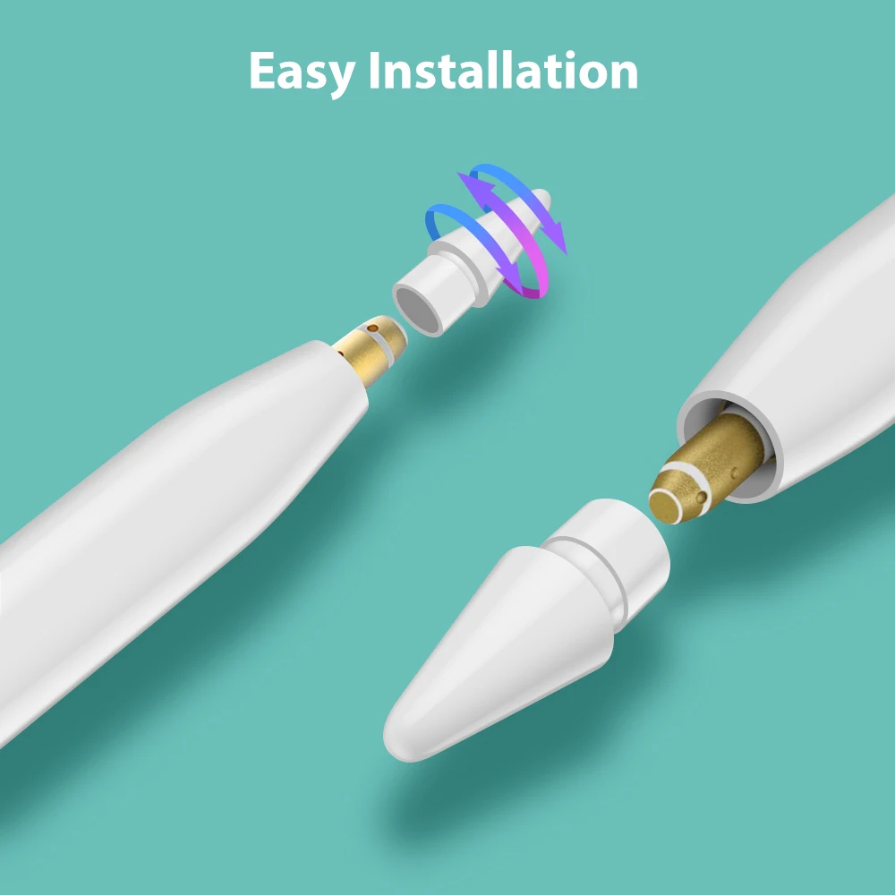 para Apple Pencil Punta de punta para Apple Pencil 2 1 para Apple Nib iPad Punta de lápiz óptico, suficiente para 4 años de uso