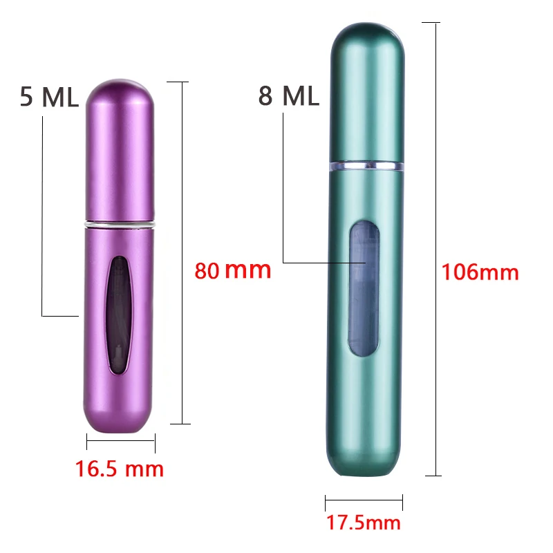 Chai Nước Hoa Bộ 8Ml 5Ml Lọ Chai Với Máy Bơm Xịt Trống Hộp Đựng Mỹ Phẩm Du Lịch Atomizer Chai Miễn Phí Vận Chuyển