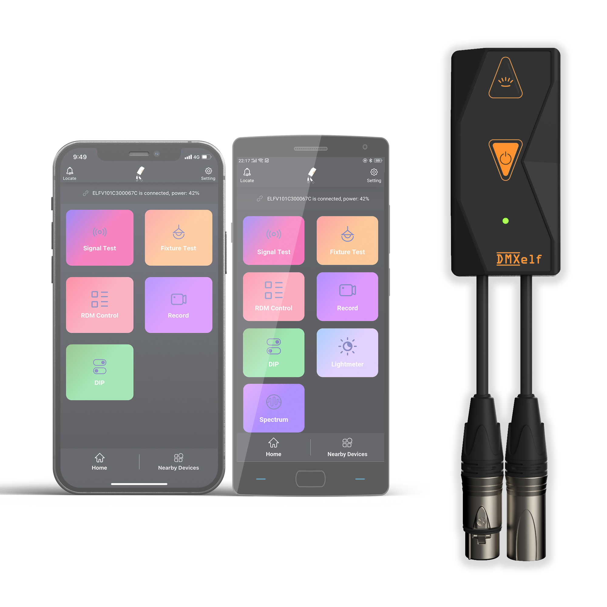 Многофункциональный инструмент для тестирования DMX Pknight DMXelf Тестер DMX (3-контактный или 5-контактный)