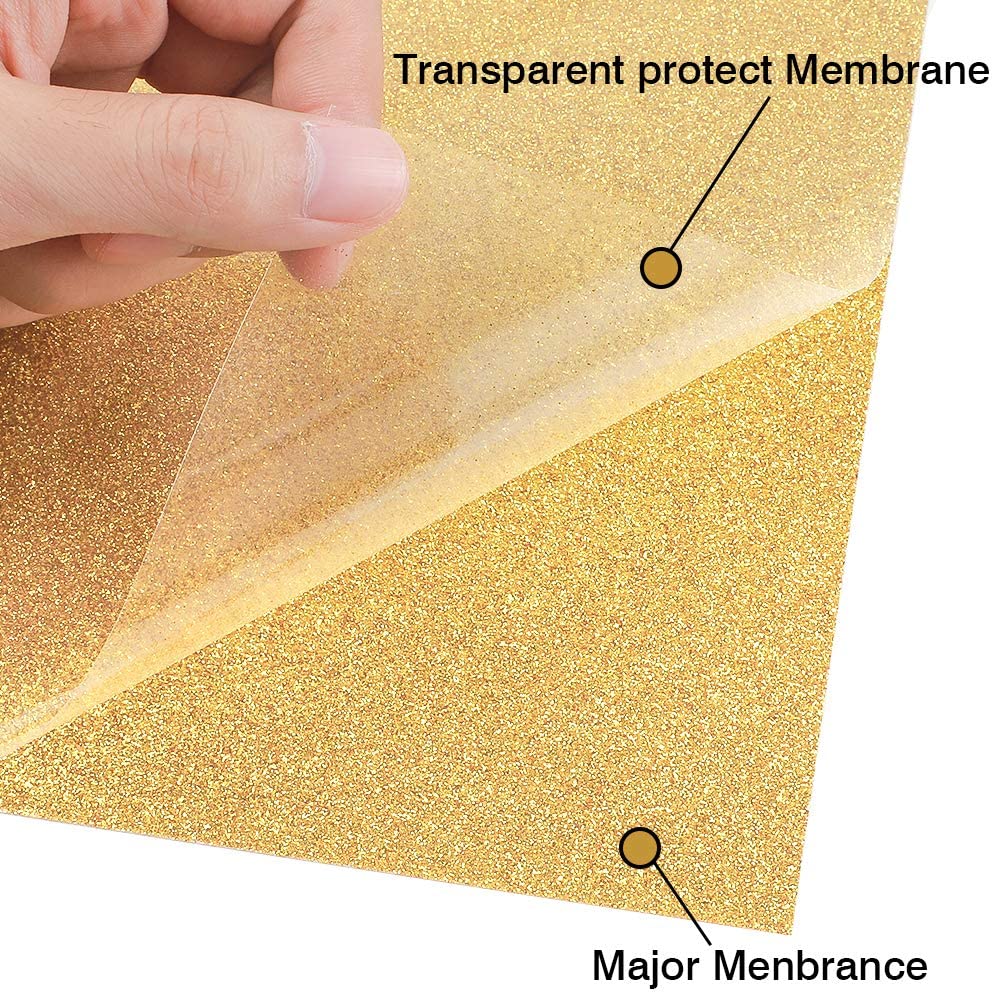 Vinilo de transferencia de calor con purpurina, hierro sobre vinilo, vinilo HTV para camisas, fácil de cortar y malas hierbas para el diseño de vinilo térmico. Rollo de vinilo para HTV