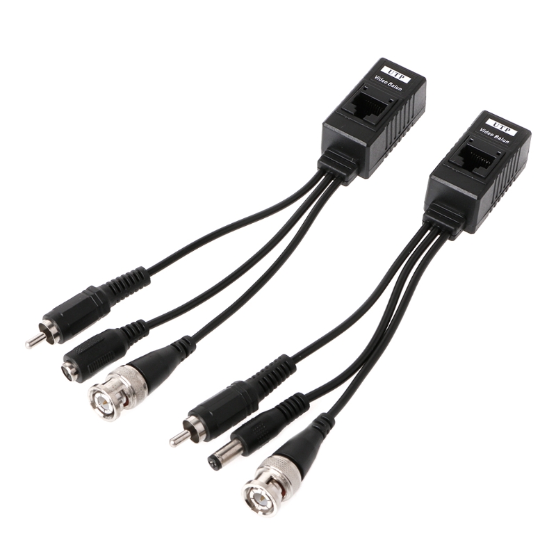 Balun wideo 8MP 2w1 BNC do RJ45 CCTV 3w1 Audio Twisted Pair Ethernet do kamer 4K AHD CVI TVI CVBS
