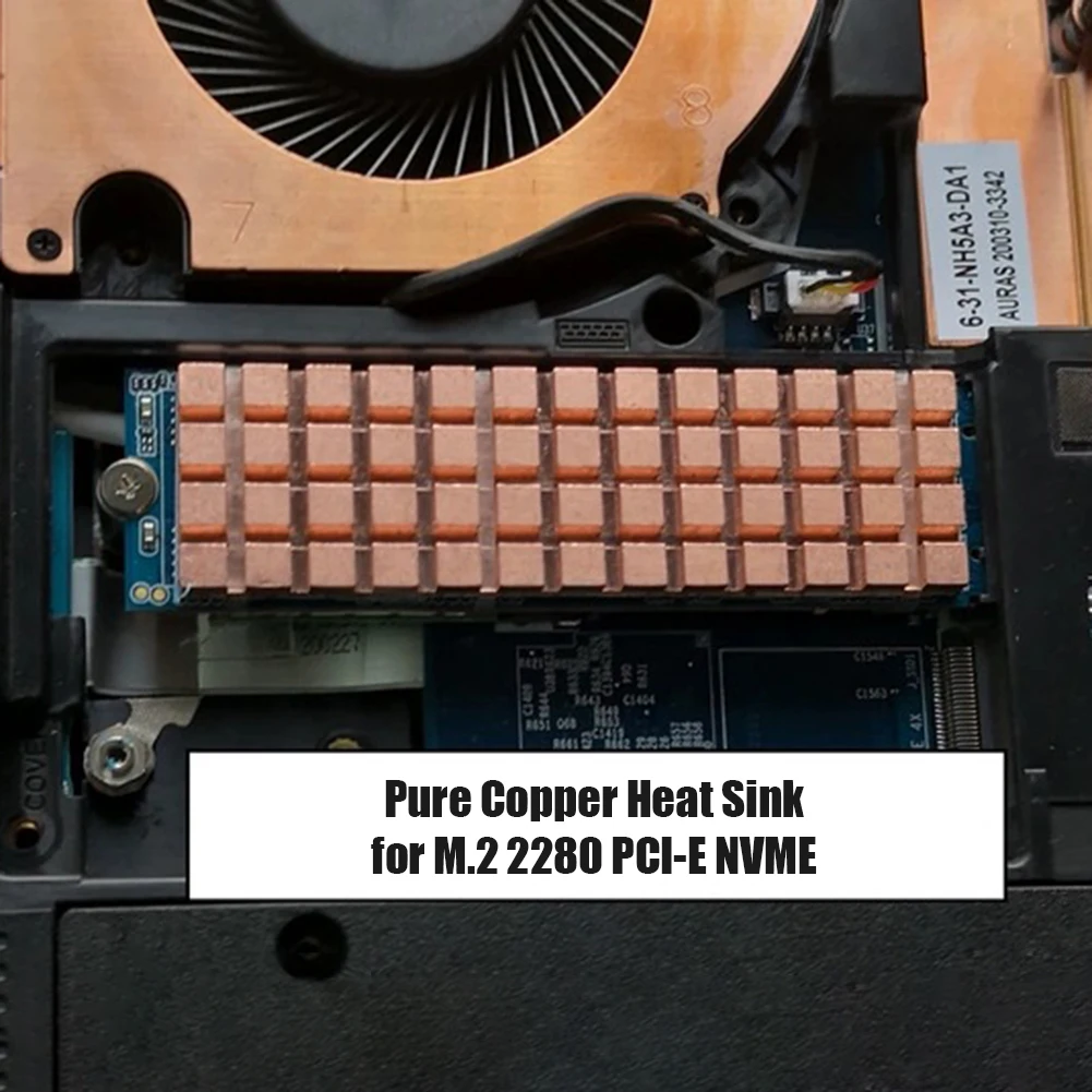 PC Notebook SSD Heat Sink For M.2 2280 PCI-E NVME With Thermal Pad Heatsink Computer Cooler Copper Radiator Accessory