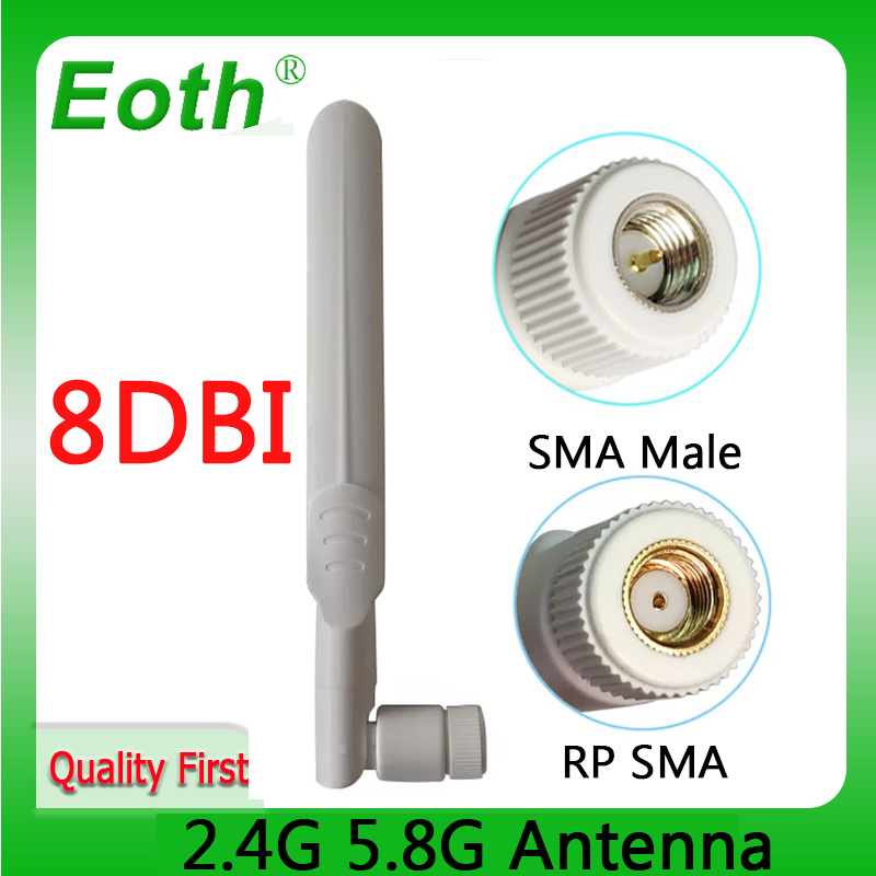 wifi IOT PBX 2.4GHz 5GHz 5.8Ghz Antena 8dBi RP-SMA Złącze Dwuzakresowa antena SMA żeńska router bezprzewodowy 2.4 ghz antena 5.8