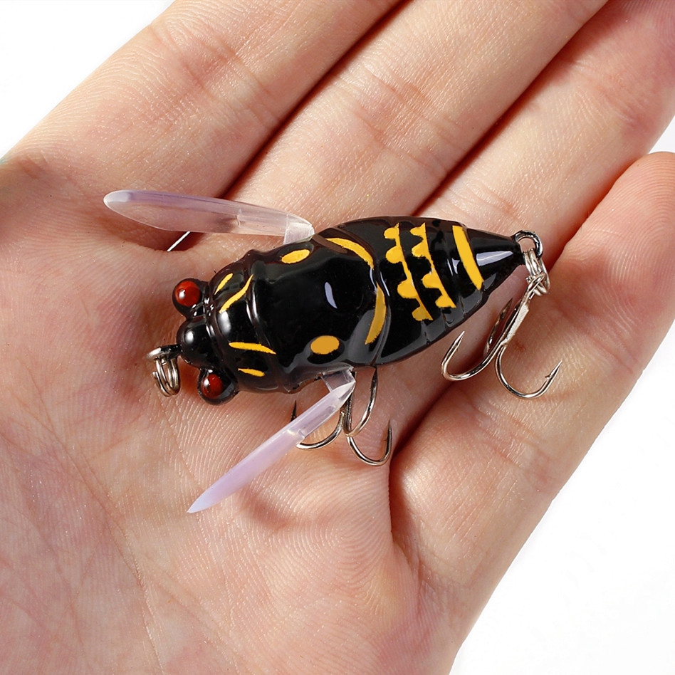 1 Cái Mô Phỏng Hoa Tán Cứng Giả Mồi Dụ Cá 5Cm 6G Bionic Iscas Nhân Tạo Wobblers Crankbait Pesca Loài Côn Trùng pike Giải Quyết