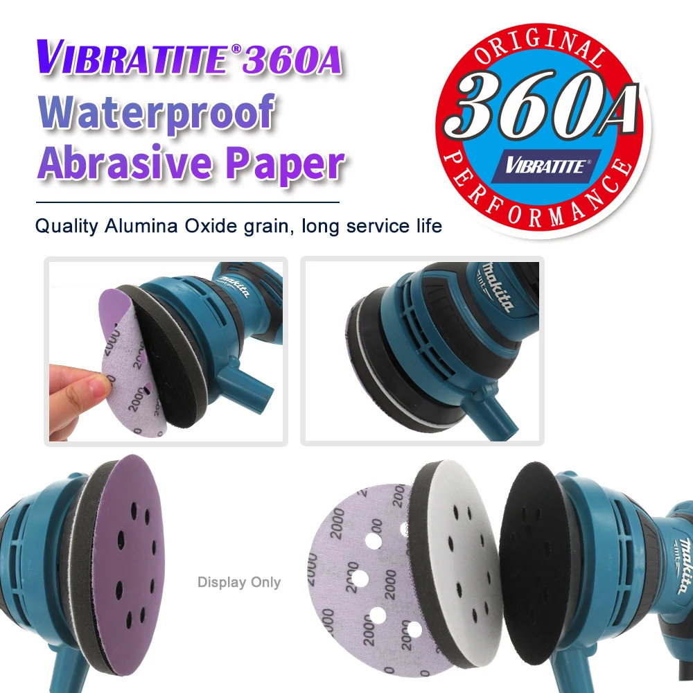แผ่นขัด 5 นิ้ว HOOK LOOP 60-10000 กระดาษทรายกรวดอลูมิเนียมสําหรับเฟอร์นิเจอร์ไม้ Finishing,โลหะ,ขัดยานยนต์