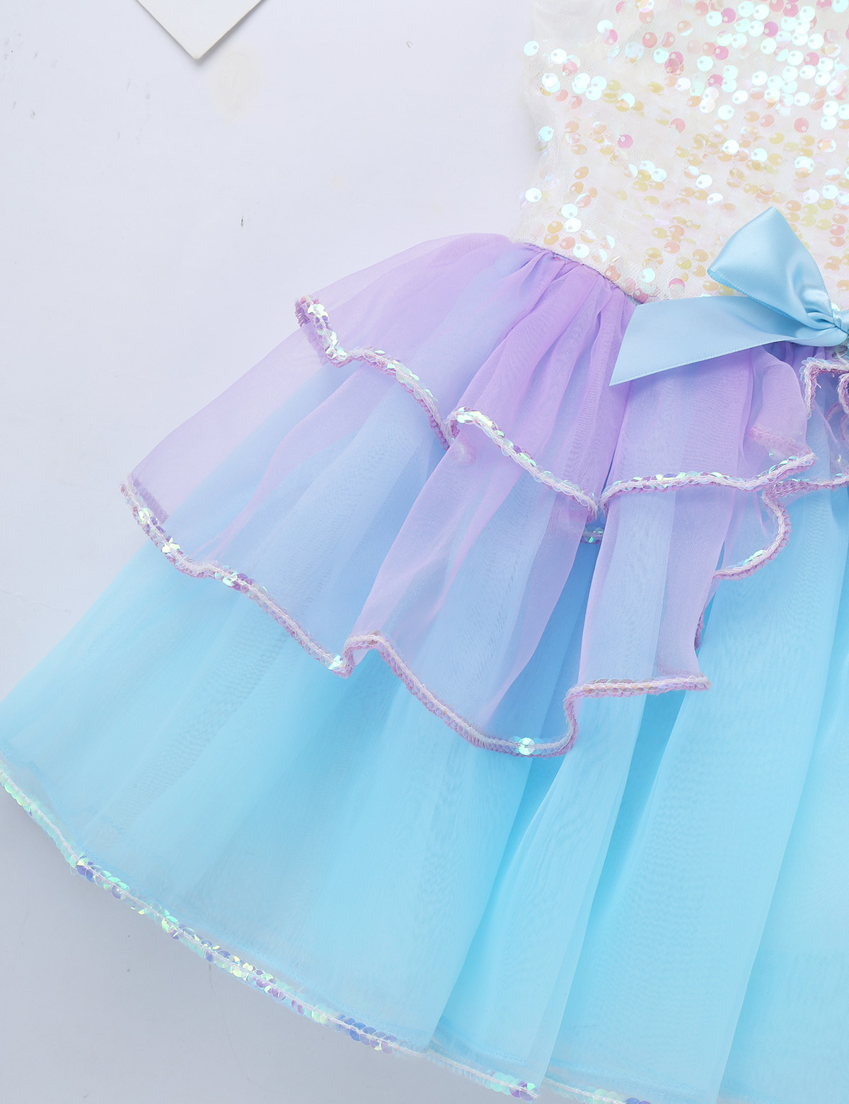 Kinder Mädchen Tutu Ballett Schwan Kleider Glänzende Pailletten Mesh Splice Bowknot Ballett Dancewear Gymnastik Trikot Ballerina Tutu Kleid