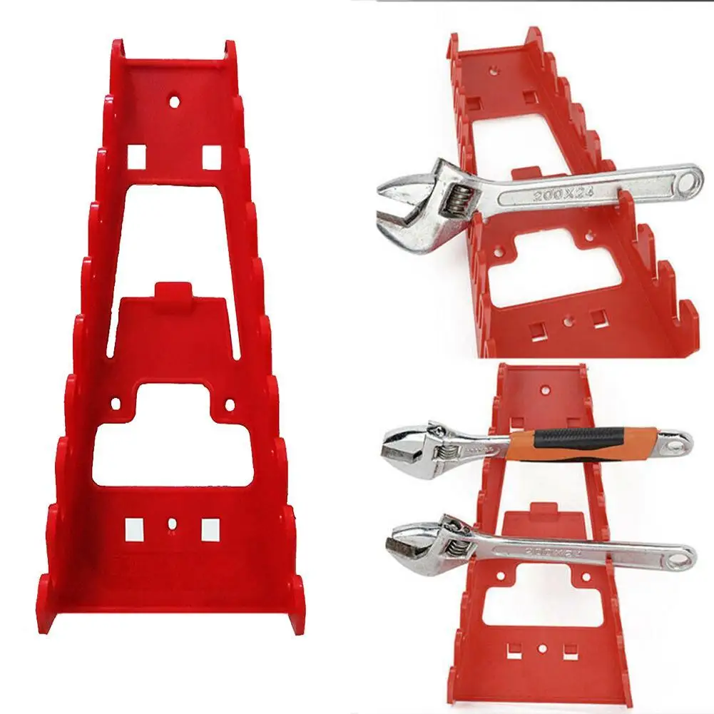 Spanner ผู้ถือครัวเรือนติดผนัง Workshop เครื่องมือสนับสนุนซ็อกเก็ตถาดพลาสติกเครื่องมือประแจ Organizer โรงรถอุปกรณ์