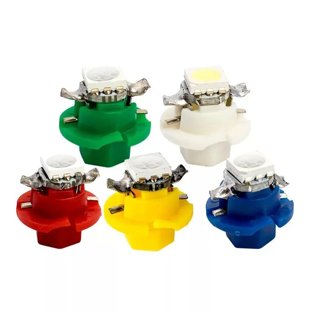 10 Chiếc Xe Nhạc Cụ Đèn B8.4 LED Thương Hiệu Mới T5 B8.4D 5050 1SMD Bên Chỉ Báo Đèn Ô Tô Đồng Hồ Đo Bảng Điều Khiển đèn 12V