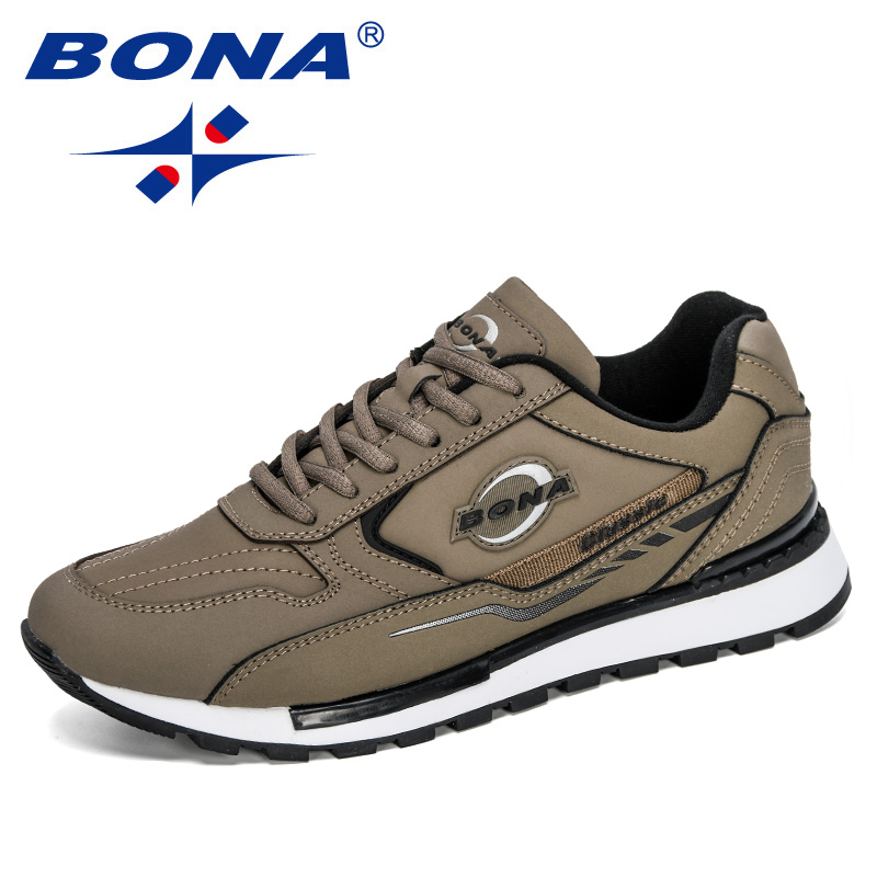 BONA Novos Designers Nubuck Couro Sneakers Homens Sapatos Casuais Ao Ar Livre Homem Sapato Masculino Krasovki Zapatos De Hombre