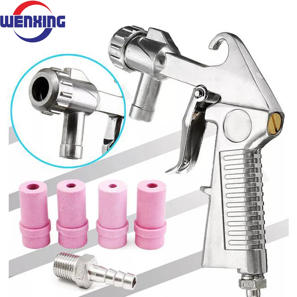 Pistola pulverizadora de chorro de arena, herramienta abrasiva, boquillas de cerámica, Kit de puntas, herramientas neumáticas