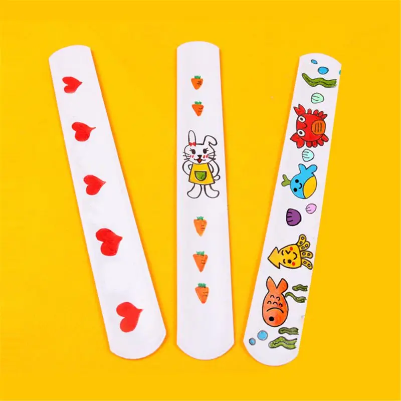 12 ชิ้น DIY กําไลข้อมือตบเปล่าพรรคโปรดปรานของขวัญอีสเตอร์สําหรับเด็กศิลปะหัตถกรรมอนุบาล
