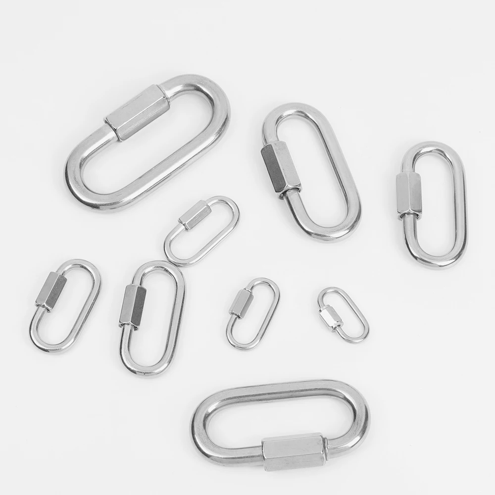 1 Đồng Hồ Thép Không Gỉ Leo Gear Móc Đa Năng Nhanh Chóng Liên Kết An Toàn Snap Hook M3/M3.5/M4/M5/m6/M7/M8/M9/M10 Xích Nối Liền Vòng