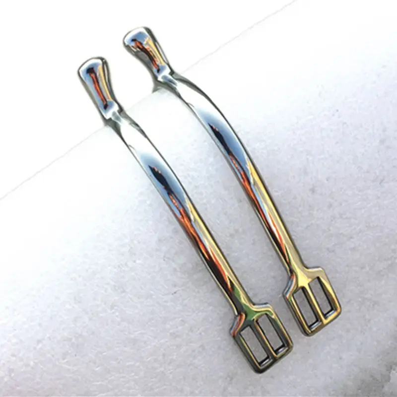 Sperone da equitazione in acciaio inossidabile 17mm estremità a sfera con gambo corto speroni inglesi HorseTack