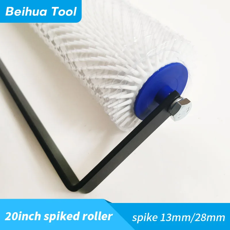 20 นิ้ว Spiked Roller แปรง Self-leveling ซีเมนต์เครื่องมือ 50 ซม.พลาสติก Screed Spike Roller berry สําหรับอีพ็อกซี่ชั้นสีเครื่องมือ