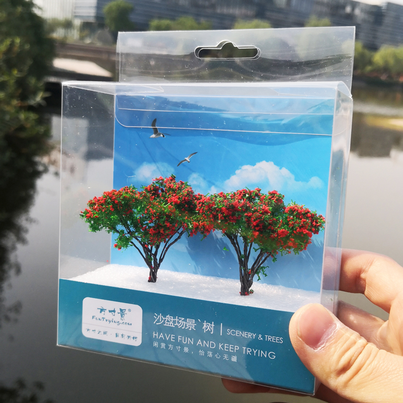 65 mm handgefertigte Modellbäume aus mentalem Draht, 1/87 Ho-Maßstab, Modell (Blume), Miniatur-Landschaft, Modelleisenbahn, Eisenbahn-Layout, Landschaft