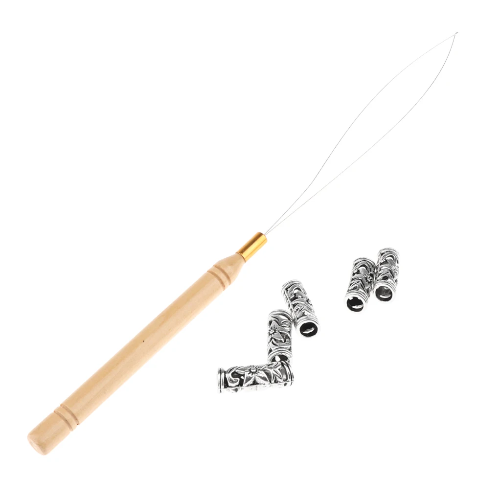 5 Cái Tự Làm Móng Gẩy Dày Tóc Hạt Viking Chữ Rune Hạt Tóc Nhẫn Với Dây Kéo Móc Dụng Cụ Cho Trang Sức Làm Cho Tóc râu Hàng Thủ Công