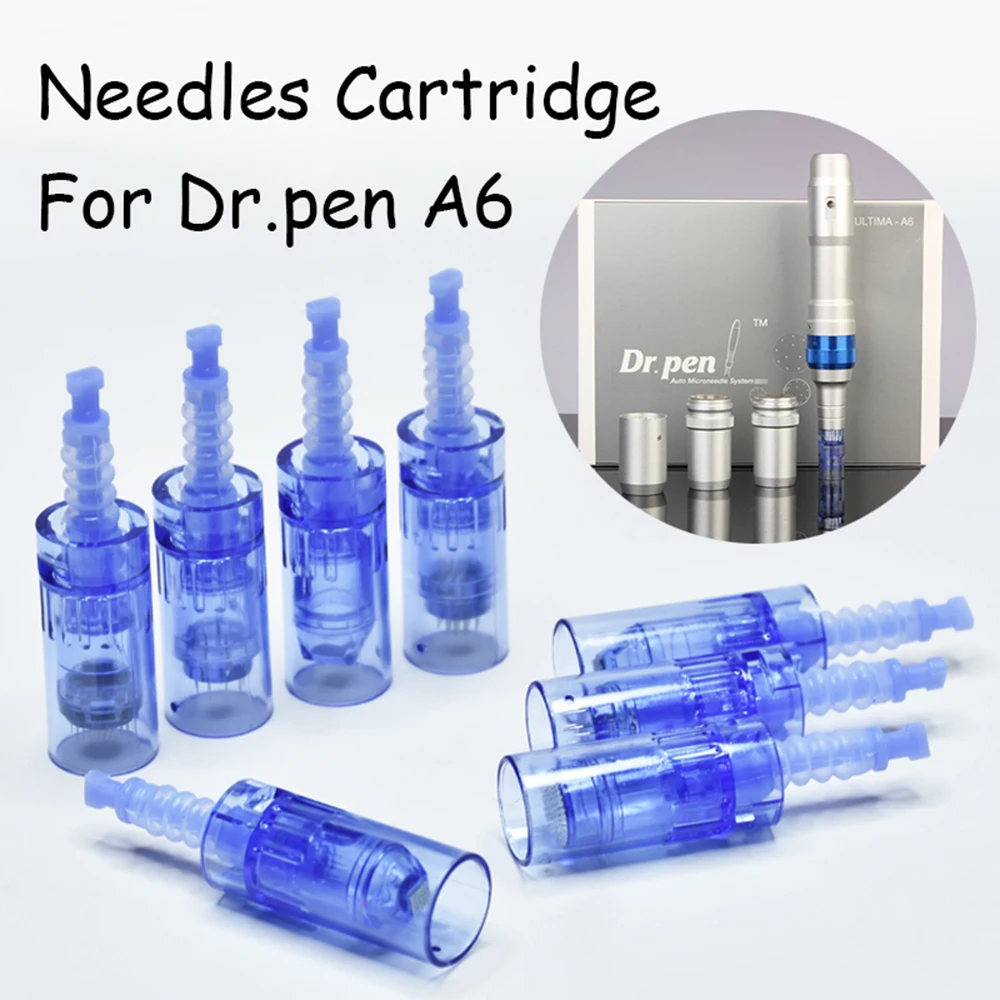 Ultima Dr. Bút A6 Kim Hộp 9 12 36 42pin 3D 5D Nano Lưỡi Lê MTS Dermapen Đầu Microneedle Đầu Derma Bút Mực 20 Chiếc