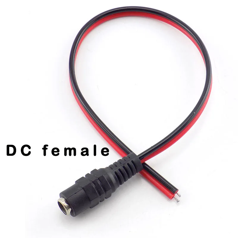 DC 12Vสายชายหญิงปลั๊กสายไฟสำหรับCCTV LED Strip Lightอะแดปเตอร์2.1*5.5มม.