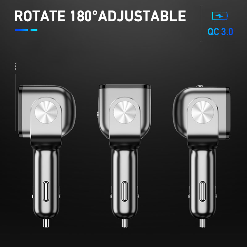 BLALION 車のシガージャックソケットアダプター自動シガーライター QC3.0 急速充電器デュアル USB 多機能ソケットスプリッター 12V 66 ワット