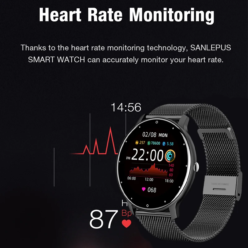 LIGE-reloj inteligente para mujer, accesorio de pulsera resistente al agua IP67 con pantalla táctil, Bluetooth, compatible con Android e iOS, 2025