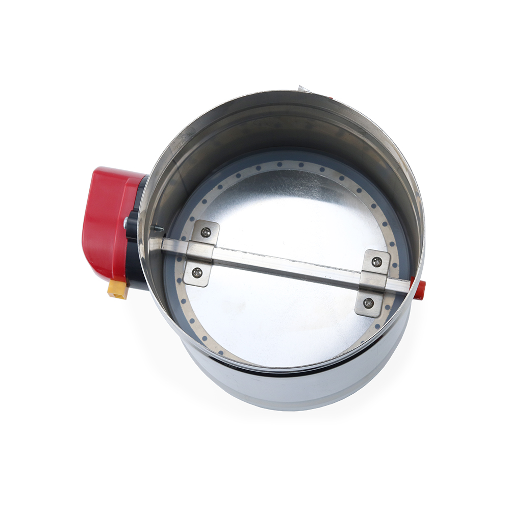 Válvula de aire eléctrica con amortiguador 201 de acero inoxidable de 220V, válvula de retención motorizada para tubería de 4 ", 5", 100/125mm