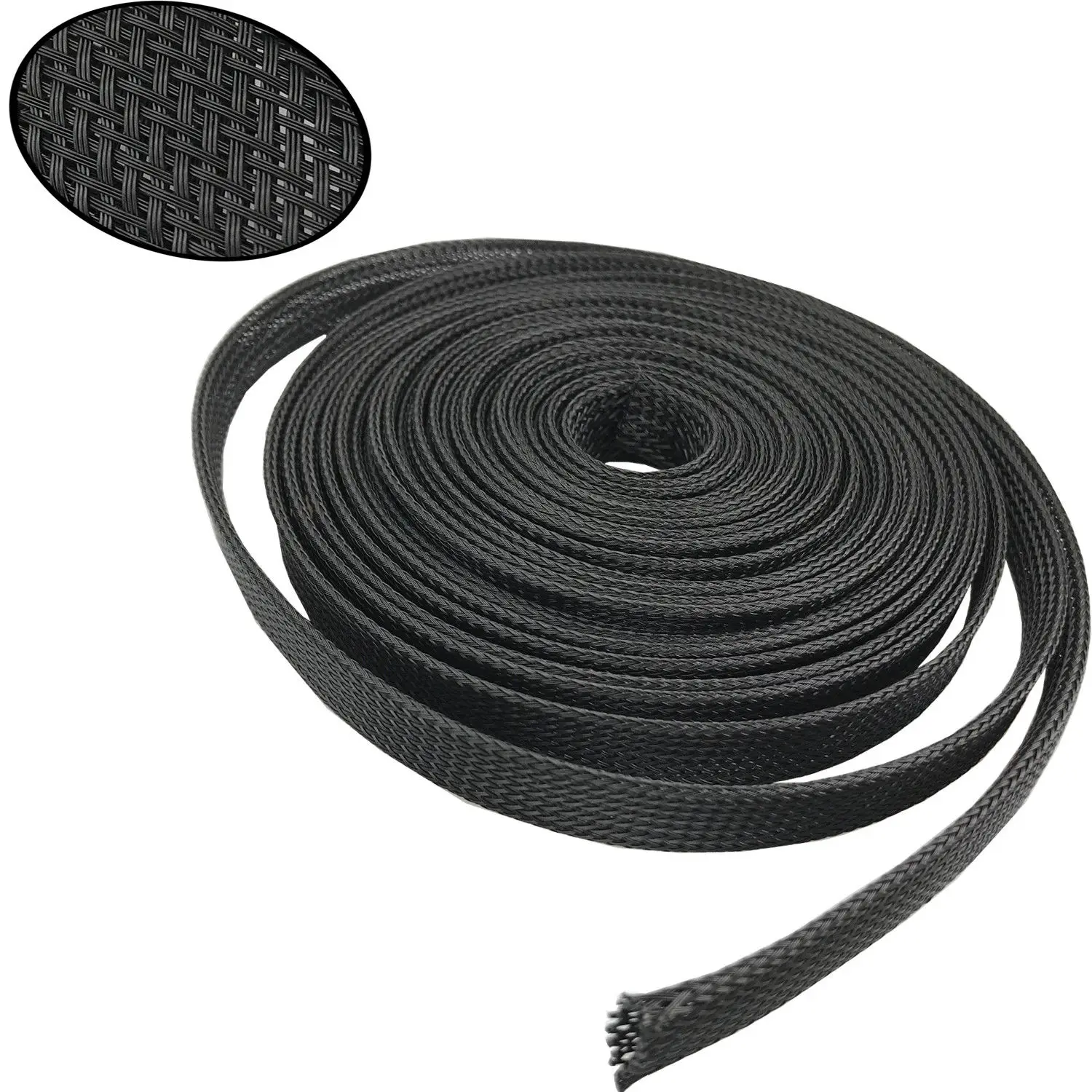 Thú Cưng Cáp Màu Đen Tay Length1/3/5/50/100M Cách Nhiệt Đầm Sleeving Dòng Dữ Liệu Bảo Vệ dây Cáp Ngọn Lửa Nylon Ống